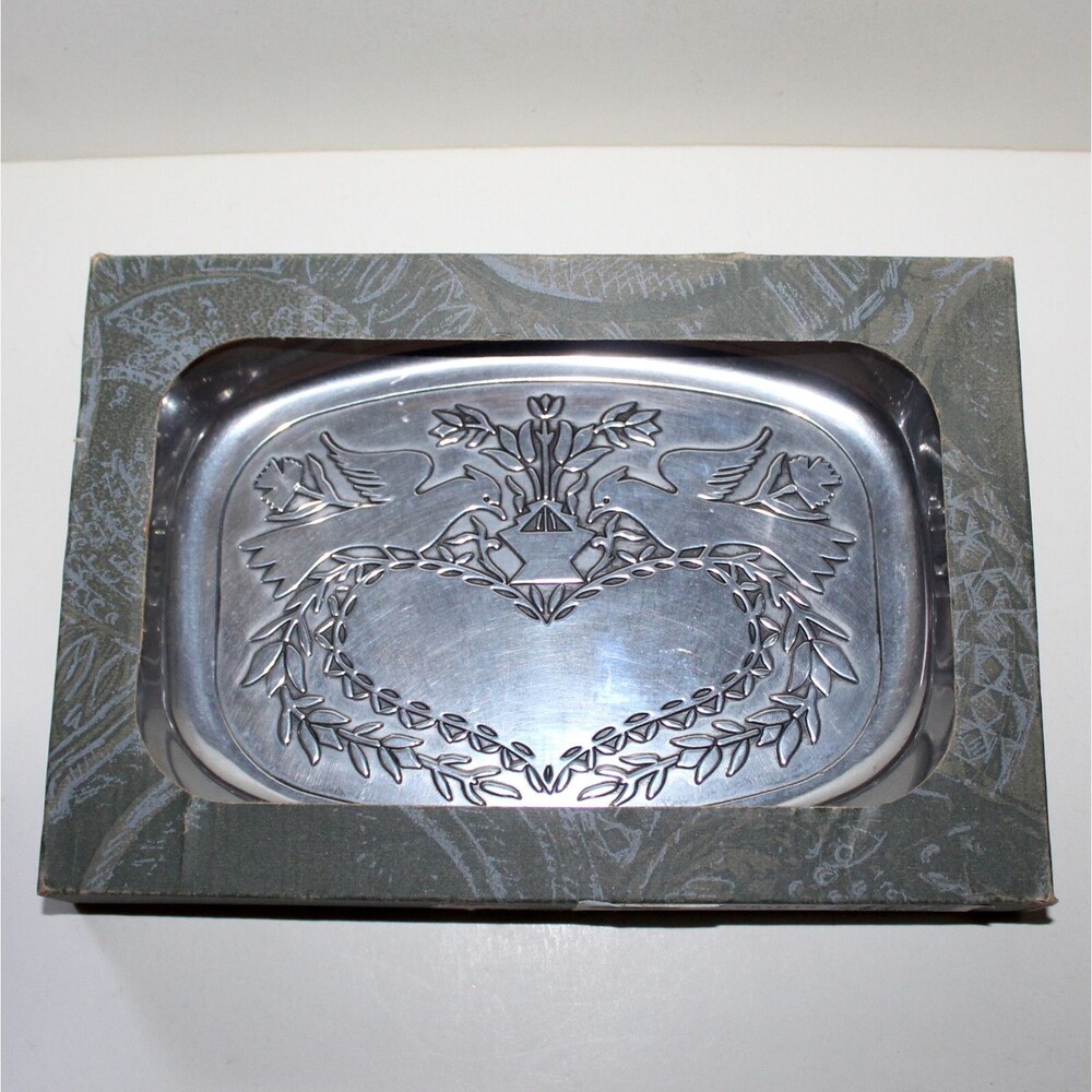 Wilton Armetale Lovebirds Bread Serving Tray dish plate colonial decor NEW